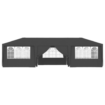 Cort petrecere profesional pereți laterali antracit 4x9m 90g/m² - Img 3