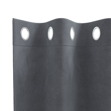 Cortine blackout cu eyelets 2 buc Super Gri deschis Catifea - Img 4