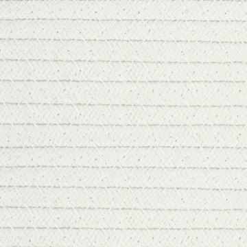 Coș de depozitare, gri și alb, Ø40x25 cm, bumbac - Img 7