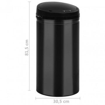 Coș de gunoi automat cu senzor, 50 L, negru, oțel carbon - Img 6