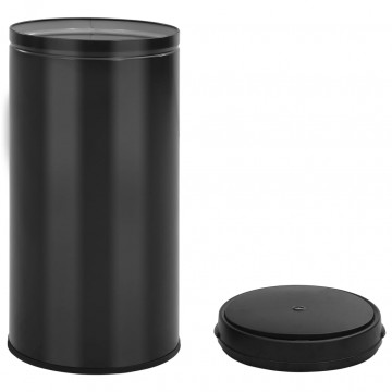 Coș de gunoi automat cu senzor, 70 L, negru, oțel carbon - Img 4