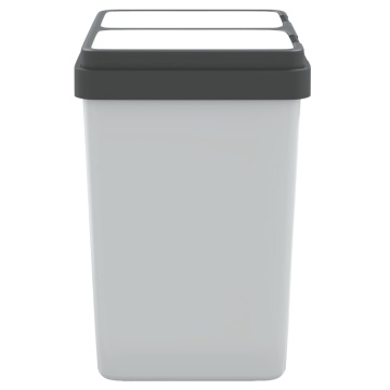Coș de gunoi dublu, alb, 2x25 L - Img 4