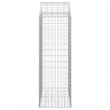 Coș gabion arcuit, 100x50x140/160 cm, fier galvanizat - Img 4