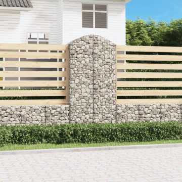 Coș gabion arcuit, 100x50x200/220 cm, fier galvanizat - Img 1