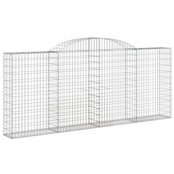 Coș gabion arcuit, 300x30x120/140 cm fier galvanizat - Img 2