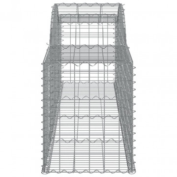 Coș gabion arcuit, 300x50x60/80 cm, fier galvanizat - Img 4