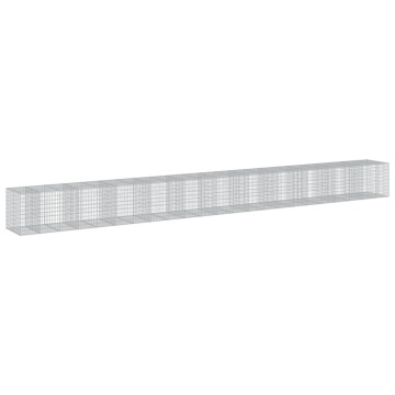 Coș gabion cu capac, 1150x100x100 cm, fier galvanizat - Img 7