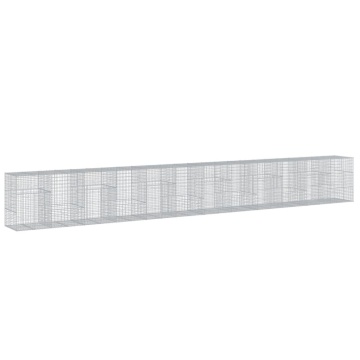 Coș gabion cu capac, 1200x100x150 cm, fier galvanizat - Img 7