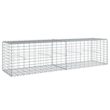 Coș gabion cu capac, 200x50x50 cm, fier galvanizat - Img 2