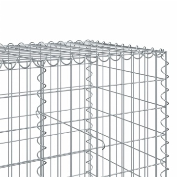 Coș gabion cu capac, 350x100x100 cm, fier galvanizat - Img 5