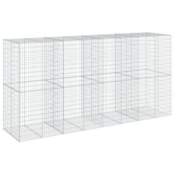 Coș gabion cu capac, 400x100x200 cm, fier galvanizat - Img 7