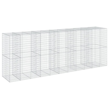 Coș gabion cu capac, 550x100x200 cm, fier galvanizat - Img 7