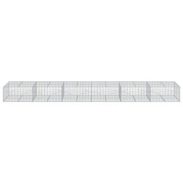 Coș gabion cu capac, 600x100x50 cm, fier galvanizat - Img 3