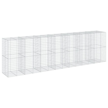 Coș gabion cu capac, 700x100x200 cm, fier galvanizat - Img 7