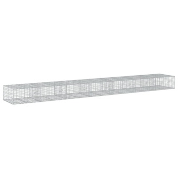 Coș gabion cu capac, 700x100x50 cm, fier galvanizat - Img 2
