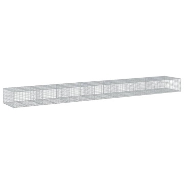 Coș gabion cu capac, 700x100x50 cm, fier galvanizat - Img 7