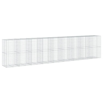 Coș gabion cu capac, 900x100x200 cm, fier galvanizat - Img 7