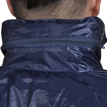 Costum de ploaie, 2 piese, albastru bleumarin, cu glugă, XL - Img 3