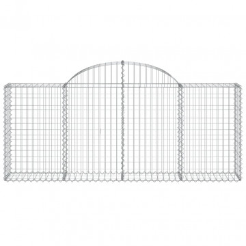 Coșuri gabion arcuite 2 buc, 200x30x80/100cm, fier galvanizat - Img 4