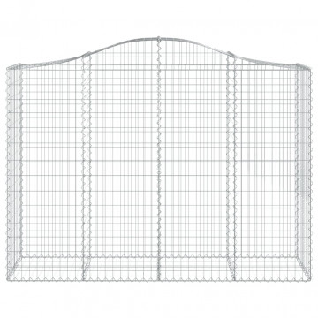 Coșuri gabion arcuite 2 buc, 200x50x140/160 cm, fier galvanizat - Img 4