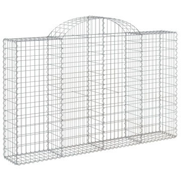 Coșuri gabion arcuite 3 buc, 200x30x120/140 cm, fier galvanizat - Img 3
