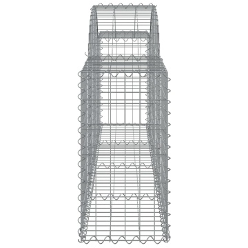 Coșuri gabion arcuite 3 buc, 200x30x60/80 cm, fier galvanizat - Img 6