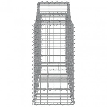 Coșuri gabion arcuite 5 buc, 200x50x80/100 cm, fier galvanizat - Img 6