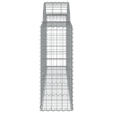 Coșuri gabion arcuite 6 buc, 200x30x80/100cm, fier galvanizat - Img 6