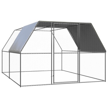 Coteț de păsări pentru exterior, 3x4x2 m, oțel zincat - Img 1