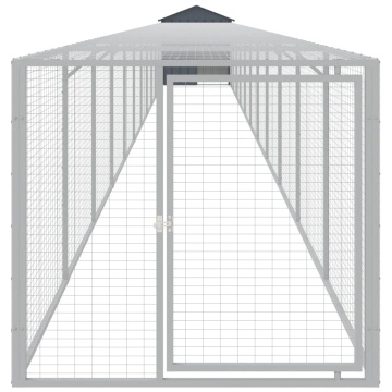 Coteț de pui cu incintă antracit 117x1221x123cm oțel galvanizat - Img 3