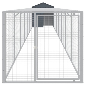 Coteț de pui cu incintă antracit 117x813x123 cm oțel galvanizat - Img 3