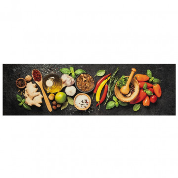 Covor de bucătărie lavabil Spices, 45x150 cm, catifea - Img 2