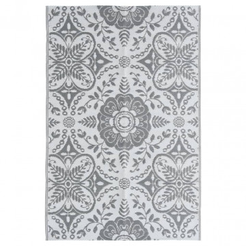 Covor de exterior, gri deschis, 120x180 cm, PP - Img 1