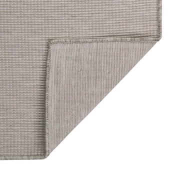 Covor de exterior, gri taupe, 140x200 cm, țesătură plată - Img 2