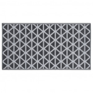 Covor de exterior, negru, 120x180 cm, PP - Img 3