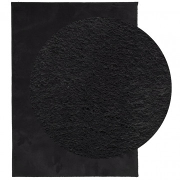 Covor HUARTE, fir scurt, moale și lavabil, negru, 200x280 cm - Img 3