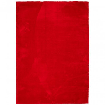 Covor HUARTE, fir scurt, moale și lavabil, roșu, 200x280 cm - Img 2