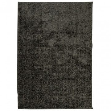 Covor ISTAN, cu fire înalte, aspect lucios, antracit, 160x230cm - Img 2