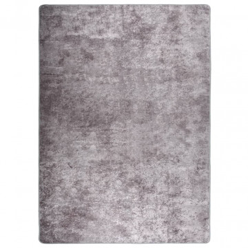 Covor lavabil, gri, 150x230 cm, antiderapant - Img 1