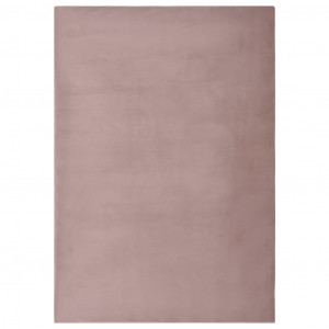Covor, roz învechit, 180x270 cm, blană ecologică de iepure - Img 1