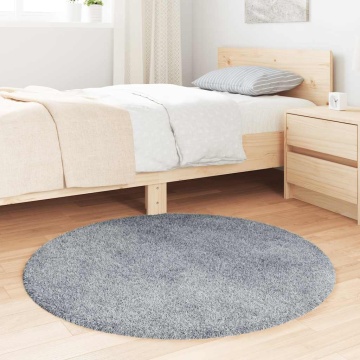 Covor shaggy cu pom înalt, NAVARRA, gri argintiu, 100x100 cm - Img 3