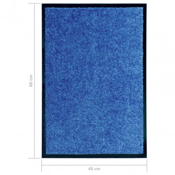 Covoraș de ușă lavabil, albastru, 40 x 60 cm - Img 4