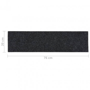 Covorașe de scări autoadezive, 15 buc., negru, 76x20 cm - Img 6