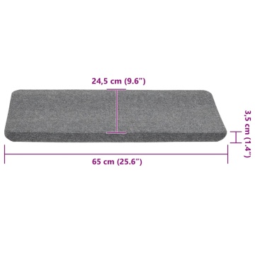 Covorașe scară autoadezive 30 buc Gri 65x24,5x3,5 cm - Img 7