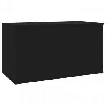 Cufăr de depozitare, negru, 84x42x46 cm, lemn compozit - Img 8