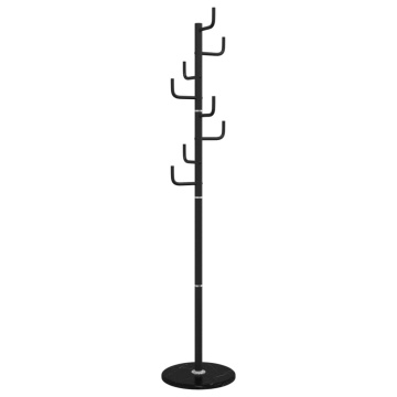 Cuier de haine, negru, 183 cm, fier vopsit electrostatic - Img 2