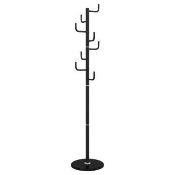 Cuier de haine, negru, 183 cm, fier vopsit electrostatic - Img 5