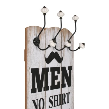 Cuier de perete cu 6 cârlige MEN LADIES, 120 x 40 cm - Img 3