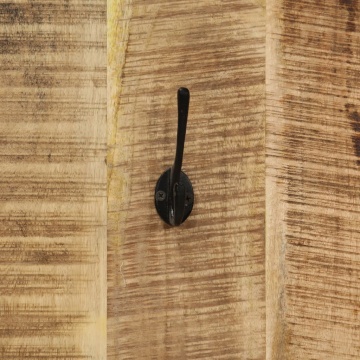 Cuier haine de perete, 2 buc., lemn masiv de mango 36x110x3 cm - Img 6