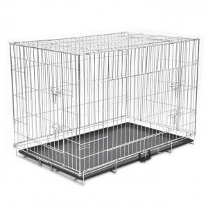 Cușcă pentru câini pliabilă, metal, XXL - Img 1